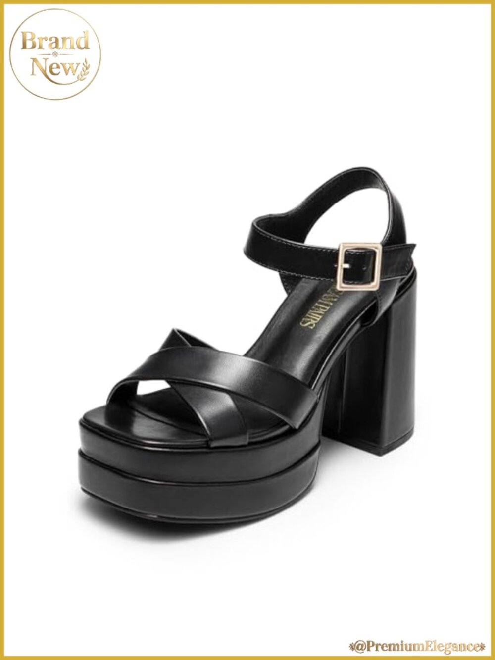 Women's Platform Chunky Heel Sandals Y2K Square Toe Heeled Sandal